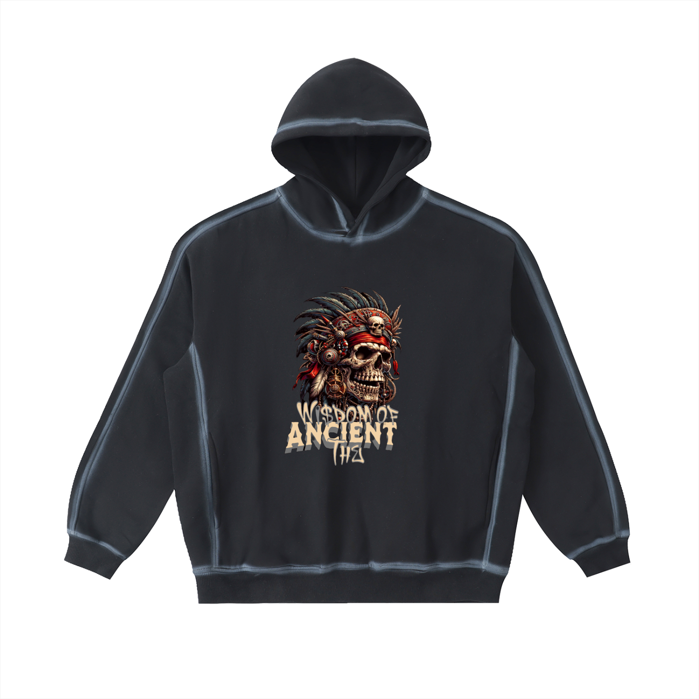 Sunfaded Edge Fleece Hoodie "Wisdom Burned"