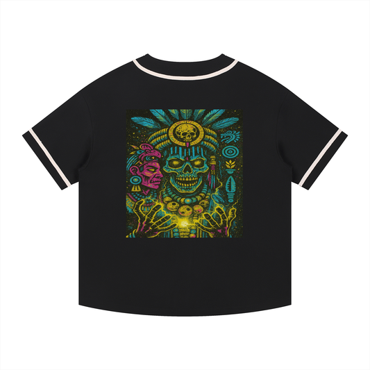 Contrast Piped Button-Up Jersey "Aztec Aftershock"