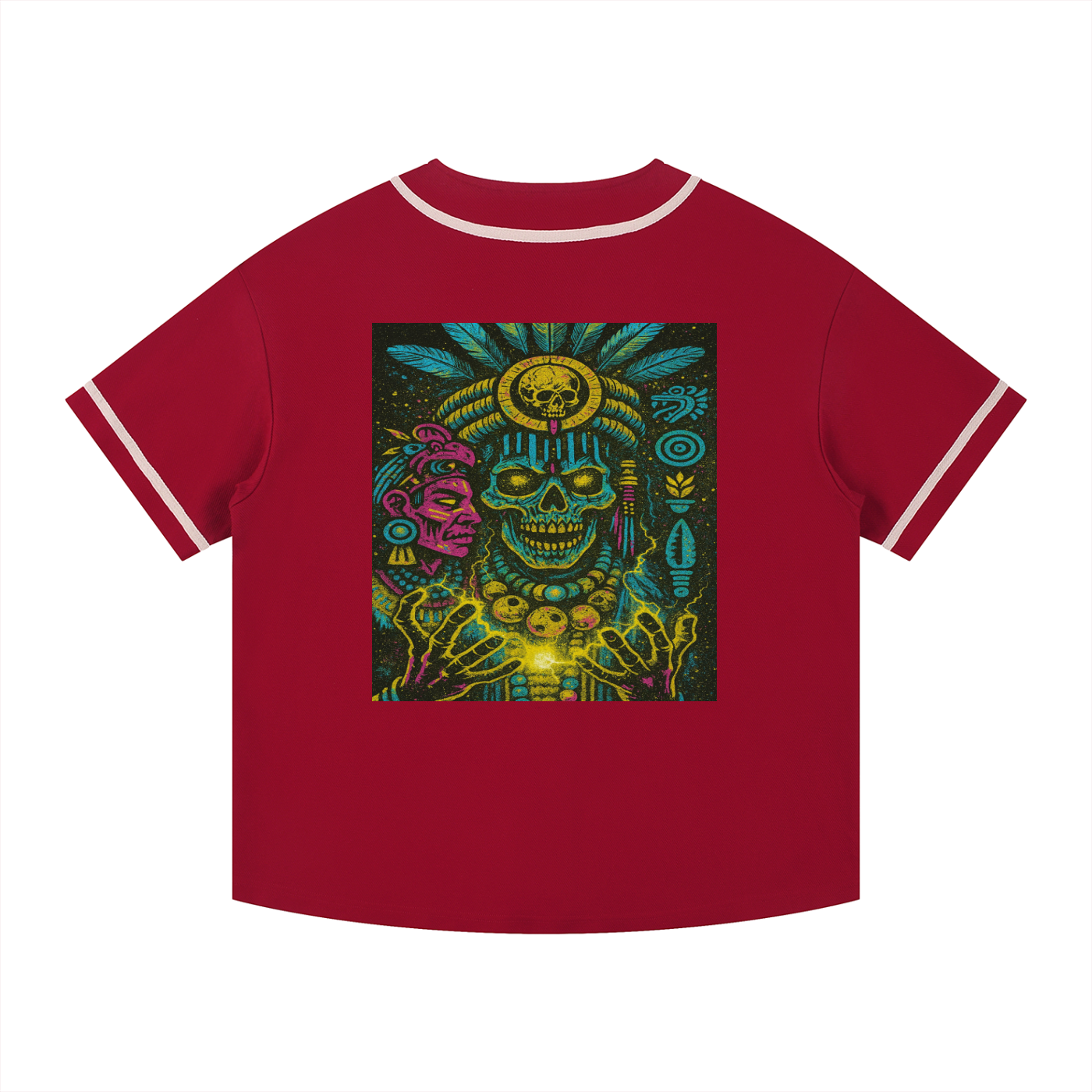 Contrast Piped Button-Up Jersey "Aztec Aftershock"