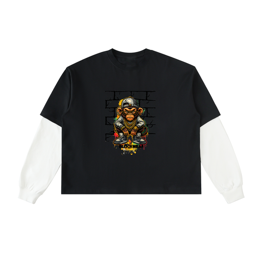Urban Ape Graffiti Layered Long Sleeve Tee