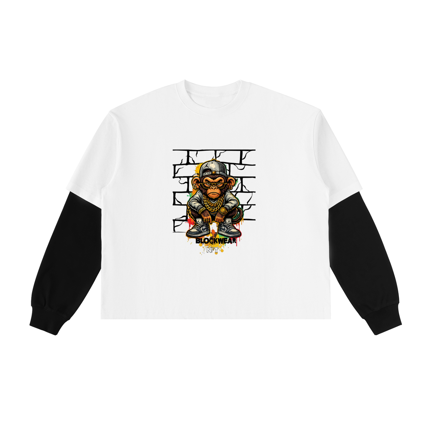 Urban Ape Graffiti Layered Long Sleeve Tee
