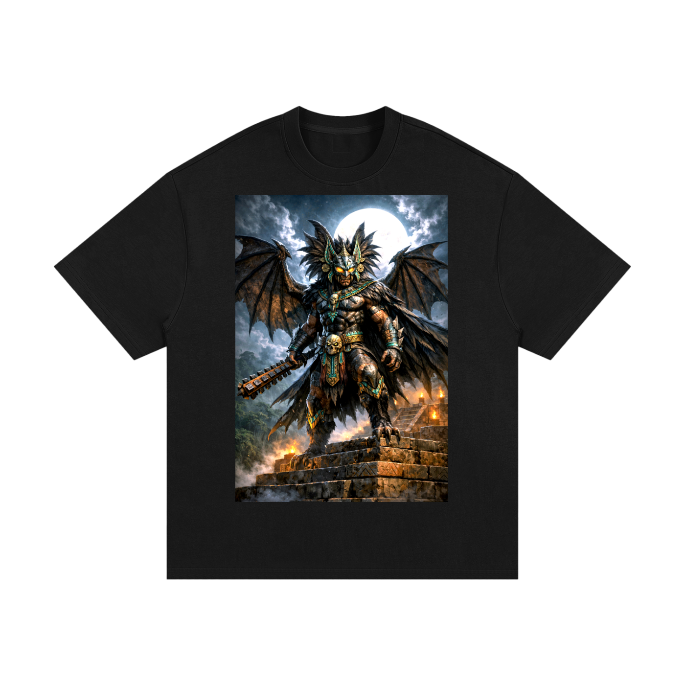 “Nightfall Guardian: The Obsidian Bat Warrior” – BLOCKWEAR AZTLAN EDITION