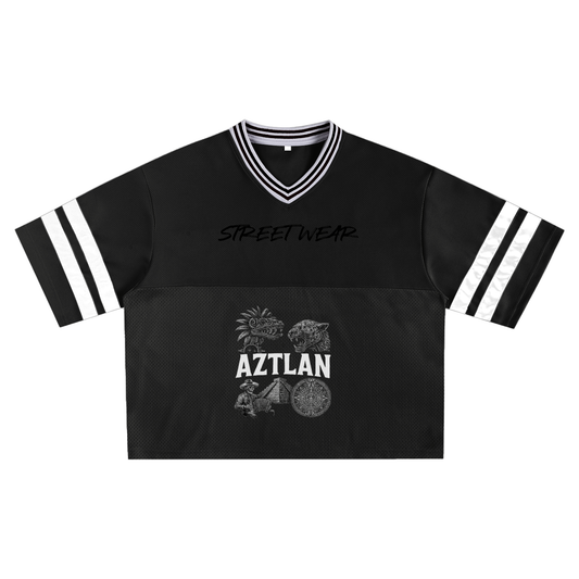 Taped Mesh Boxy T-Shirt “Rise of Aztlan”