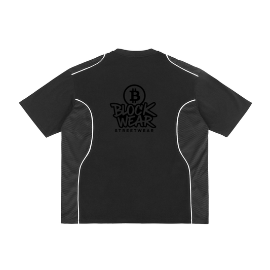BLOCKWEAR Contrast Piped Panel T-Shirt | Crypto Street Style Edition