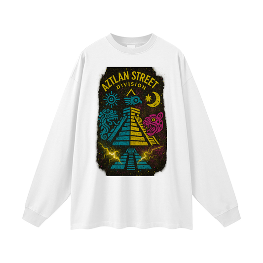 Oversized Unisex Long Sleeve T-Shirt "Aztlan Ascension LS" 🔥